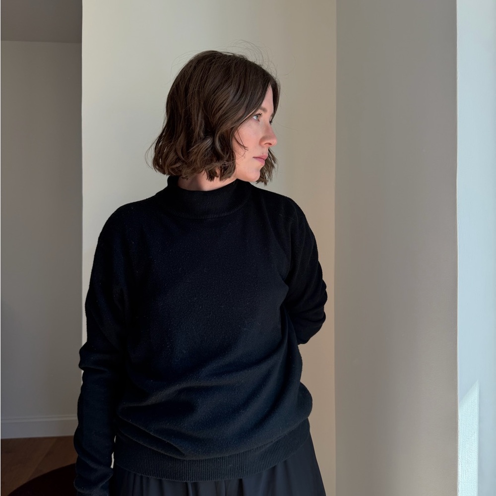 Northcrest Women's Black Turtleneck Sweater